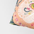 Candied Sugar Skull Kitty Pillow Sham Gallery Image 4