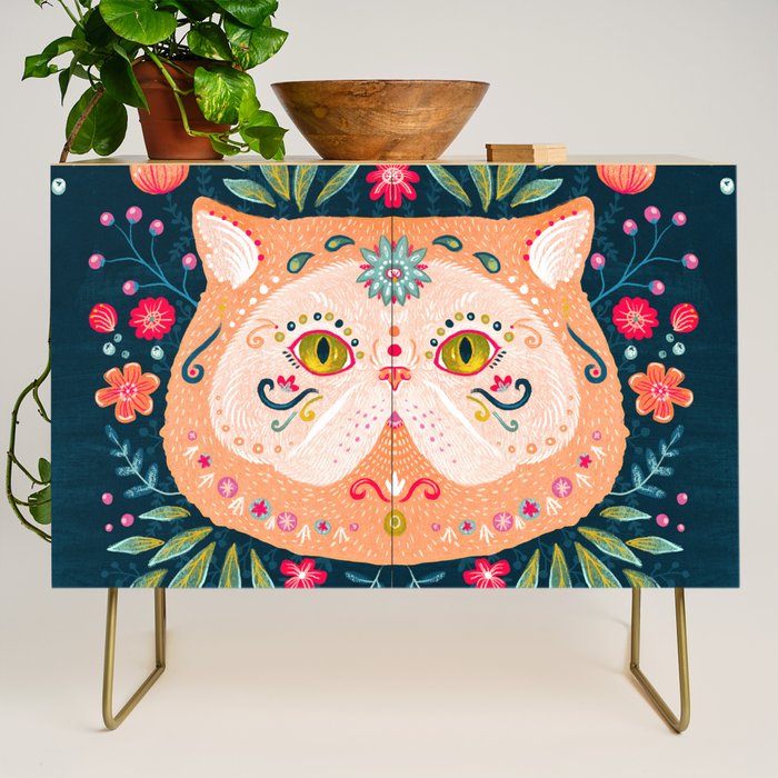 Candied Sugar Skull Kitty Credenza Gallery Image 1