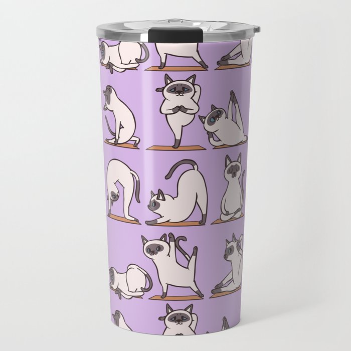 Siamese Cat Yoga Travel Mug Gallery Image 1