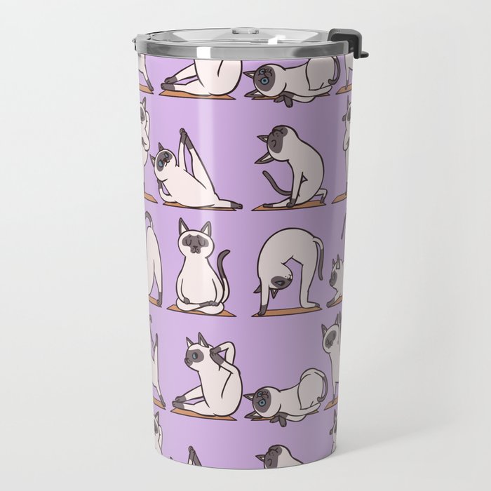 Siamese Cat Yoga Travel Mug Gallery Image 2