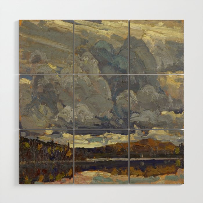 Tom Thomson Grey Sky 1914 Canadian Landscape Artist Wood Wall Art Gallery Image 1