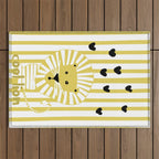 Cool lion Outdoor Rug Gallery Image 1