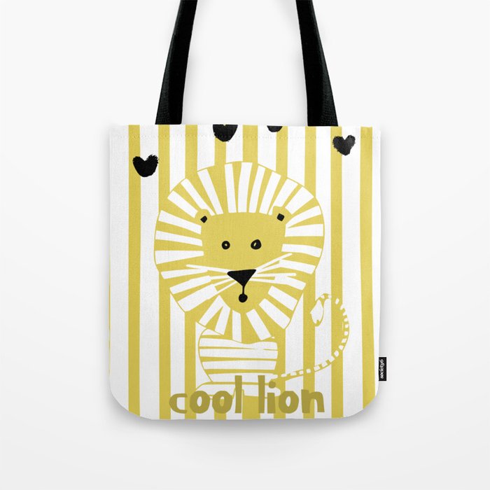Cool lion Tote Bag Gallery Image 1