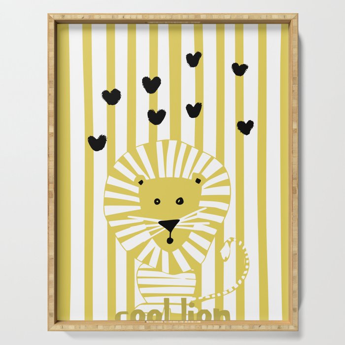Cool lion Serving Tray Gallery Image 1
