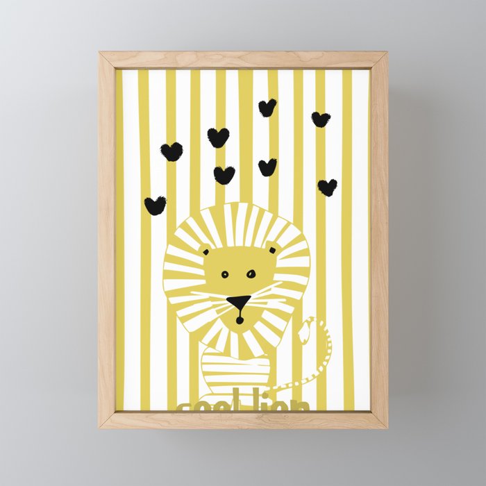 Cool lion Mini Art Print Gallery Image 1