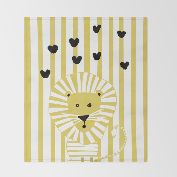 Cool lion Throw Blanket Gallery Image 2