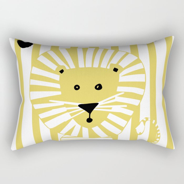 Cool lion Rectangular Pillow Gallery Image 1