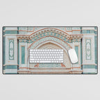 Il Duomo Marble Pattern 2 - Florence Italy Architecture, Travel Photography Desk Mat Gallery Image 1