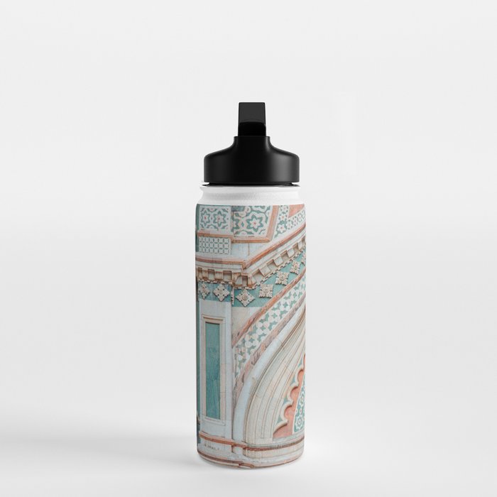 Il Duomo Marble Pattern 2 - Florence Italy Architecture, Travel Photography Water Bottle Gallery Image 3