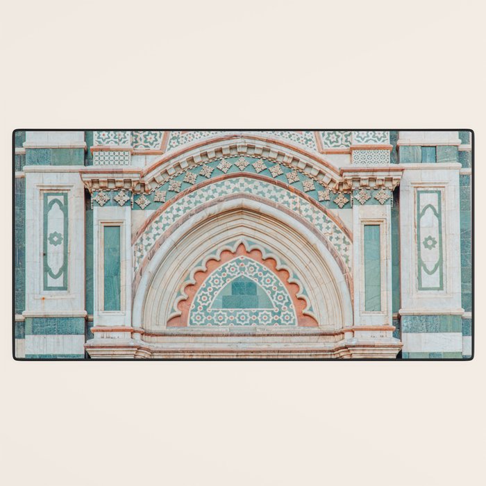 Il Duomo Marble Pattern 2 - Florence Italy Architecture, Travel Photography Desk Mat Gallery Image 3