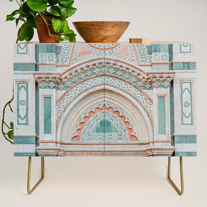 Il Duomo Marble Pattern 2 - Florence Italy Architecture, Travel Photography Credenza Gallery Image 1