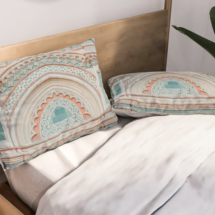 Il Duomo Marble Pattern 2 - Florence Italy Architecture, Travel Photography Pillow Sham Gallery Image 2