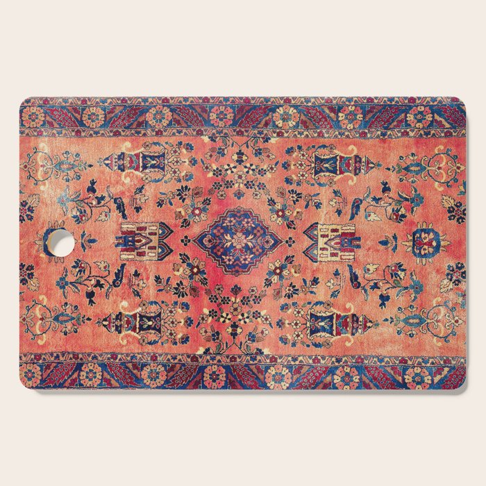 Kashan Central Persian Silk Rug Print Cutting Board Gallery Image 1