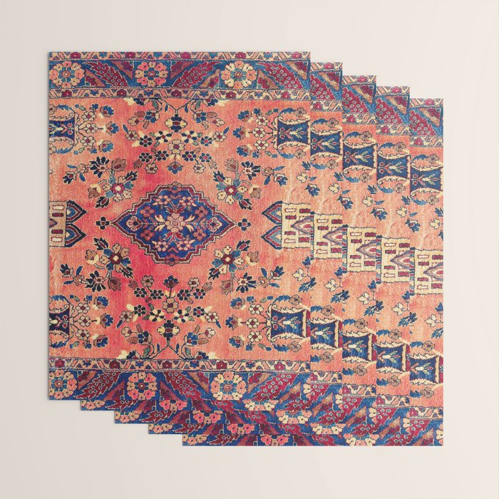 Kashan Central Persian Silk Rug Print Wrapping Paper Gallery Image 3