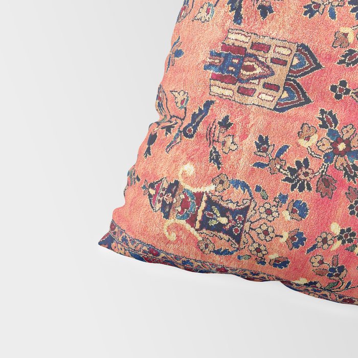 Kashan Central Persian Silk Rug Print Pillow Sham Gallery Image 4