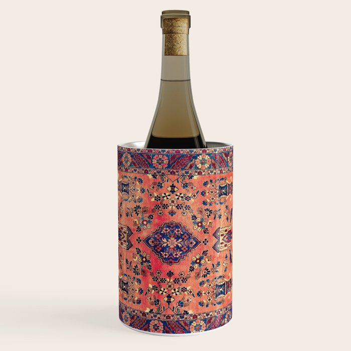 Kashan Central Persian Silk Rug Print Wine Chiller Gallery Image 1