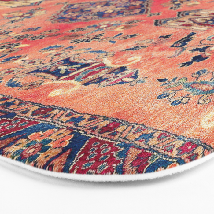 Kashan Central Persian Silk Rug Print Bath Mat Gallery Image 3