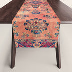 Kashan Central Persian Silk Rug Print Table Runner Gallery Image 1