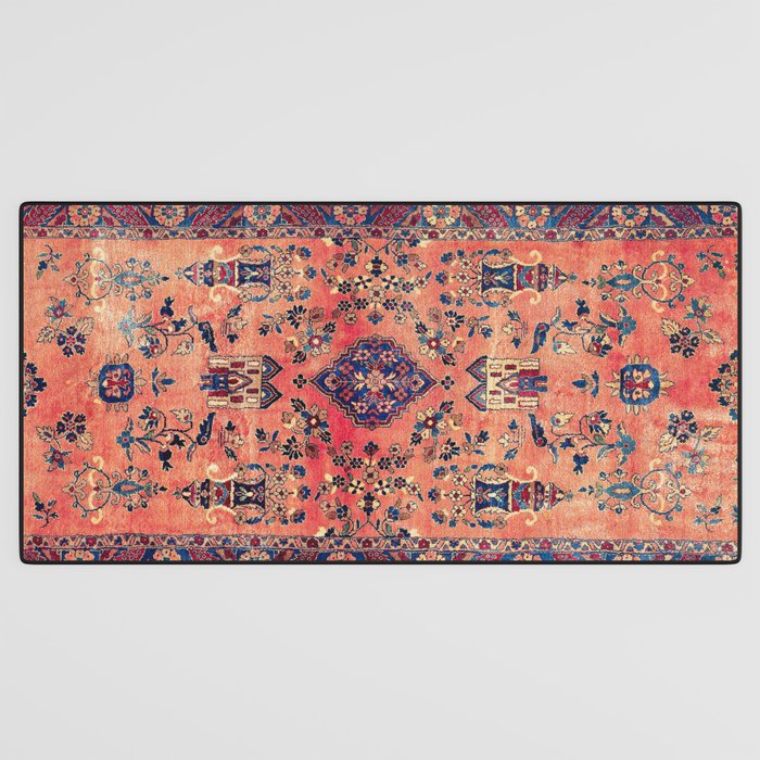 Kashan Central Persian Silk Rug Print Desk Mat Gallery Image 3