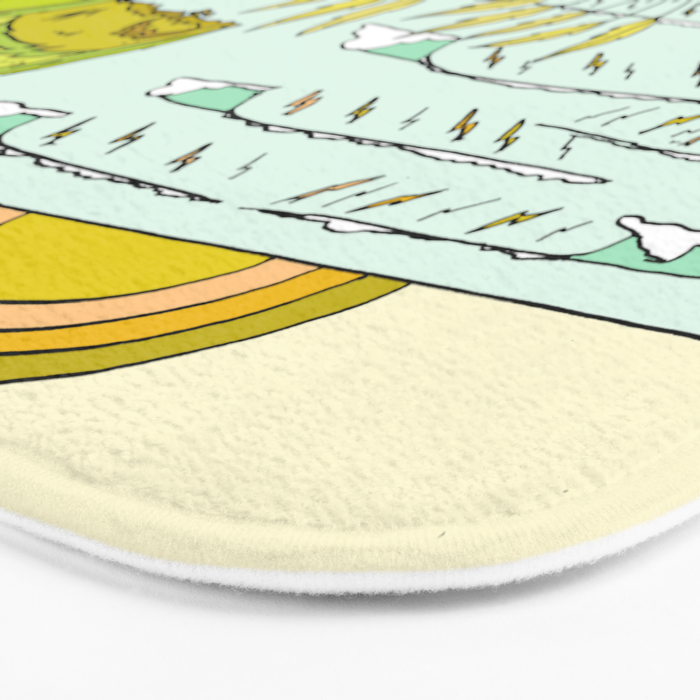 home is where you park it // wandering in new zealand // retro surf art by surfy birdy Bath Mat Gallery Image 3