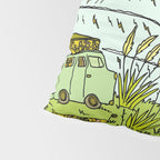 home is where you park it // wandering in new zealand // retro surf art by surfy birdy Pillow Sham Gallery Image 4
