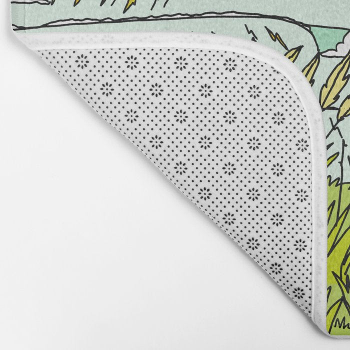 home is where you park it // wandering in new zealand // retro surf art by surfy birdy Bath Mat Gallery Image 2