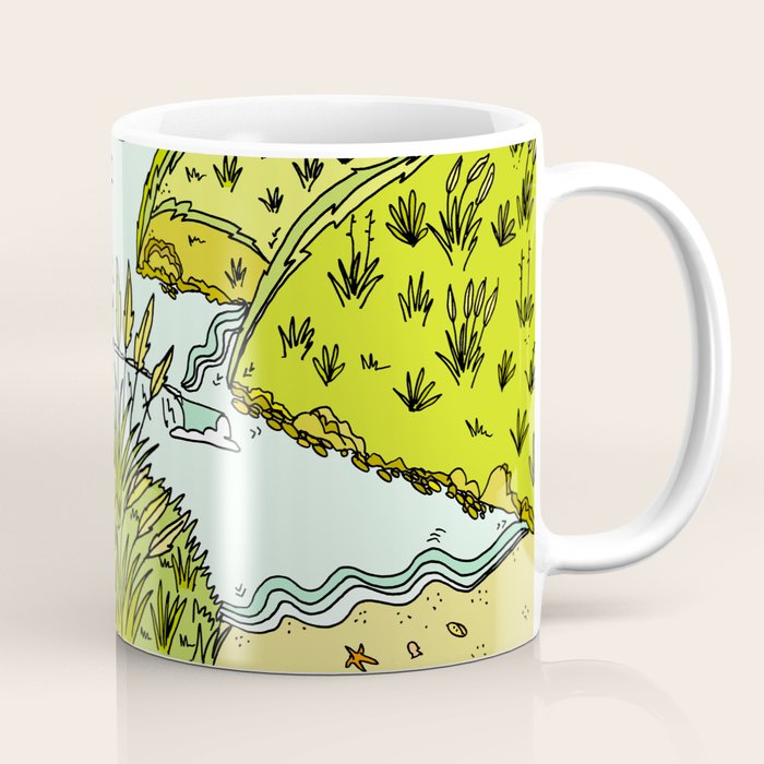 home is where you park it // wandering in new zealand // retro surf art by surfy birdy Coffee Mug Gallery Image 1