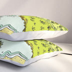 home is where you park it // wandering in new zealand // retro surf art by surfy birdy Pillow Sham Gallery Image 3