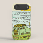 home is where you park it // wandering in new zealand // retro surf art by surfy birdy iPhone Case Gallery Image 2