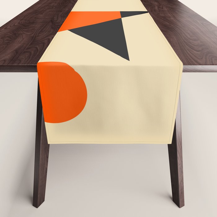 Happy Geometric Abstraction Table Runner Gallery Image 1