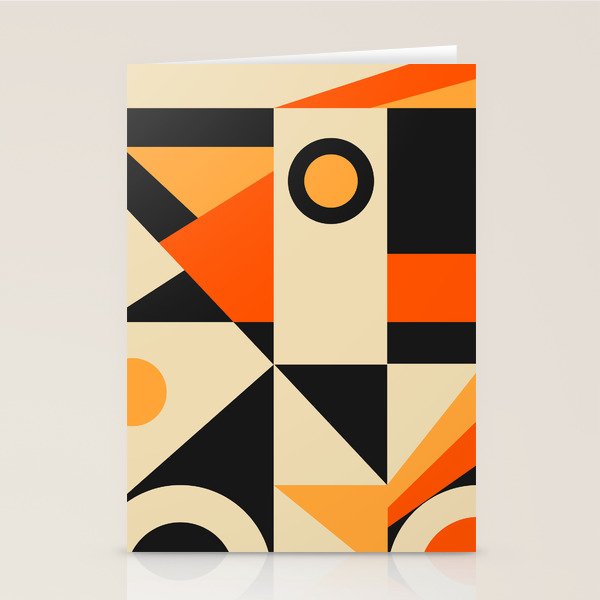Happy Geometric Abstraction Stationery Card Gallery Image 1