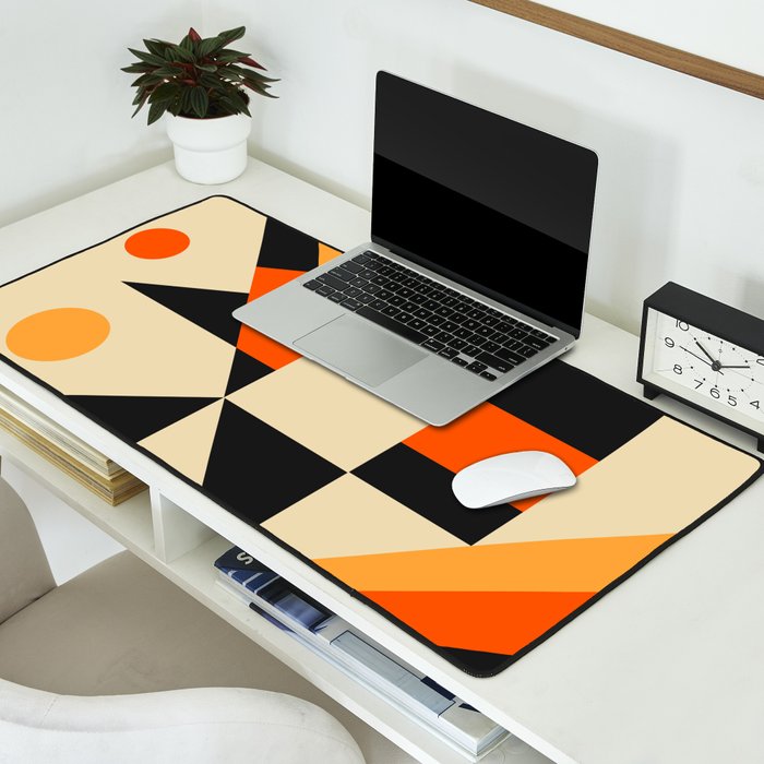Happy Geometric Abstraction Desk Mat Gallery Image 2