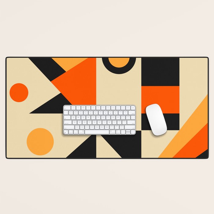 Happy Geometric Abstraction Desk Mat Gallery Image 1