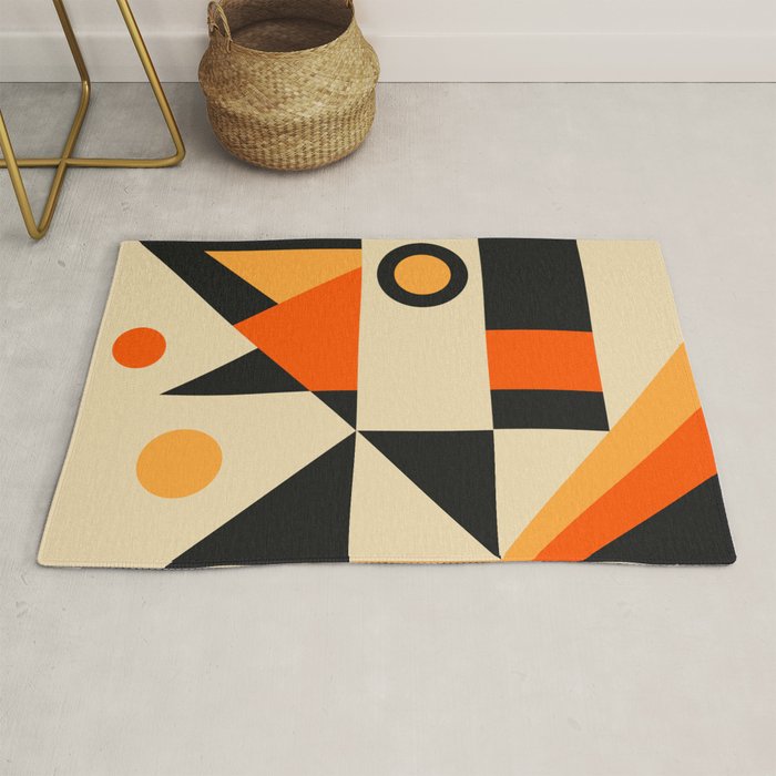 Happy Geometric Abstraction Rug Gallery Image 1