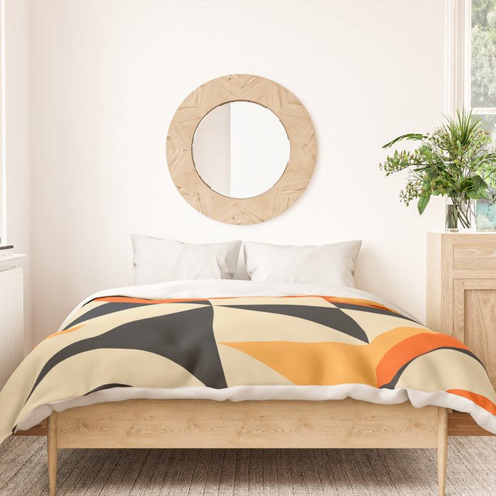 Happy Geometric Abstraction Duvet Cover Gallery Image 3