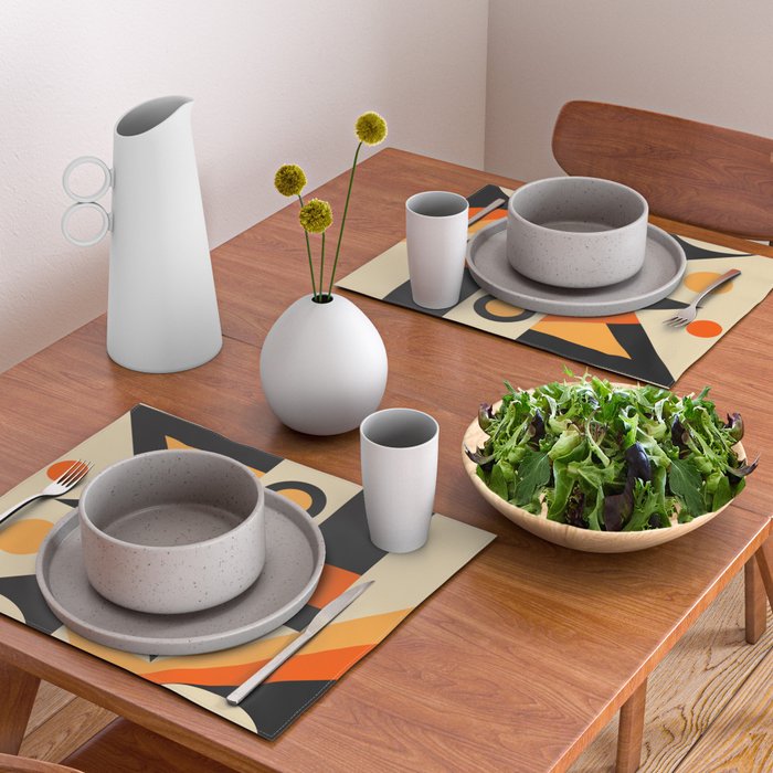 Happy Geometric Abstraction Placemat Gallery Image 2