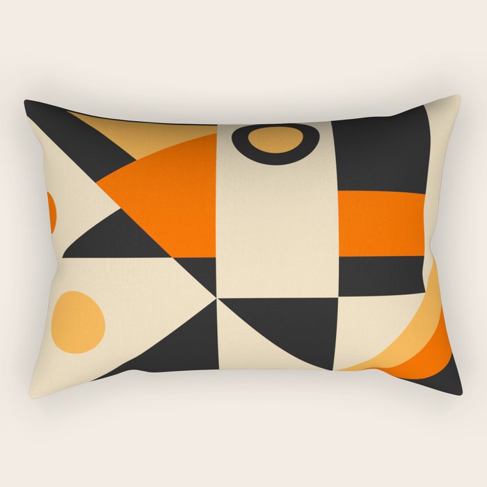 Happy Geometric Abstraction Rectangular Pillow Gallery Image 1