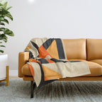 Happy Geometric Abstraction Throw Blanket Gallery Image 1