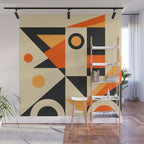 Happy Geometric Abstraction Wall Mural Gallery Image 1