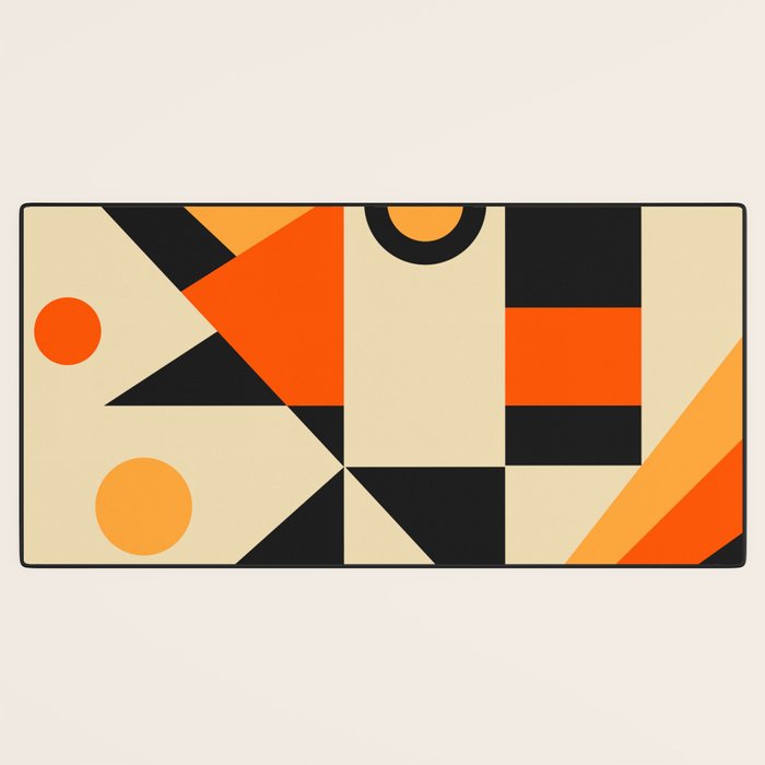 Happy Geometric Abstraction Desk Mat Gallery Image 3