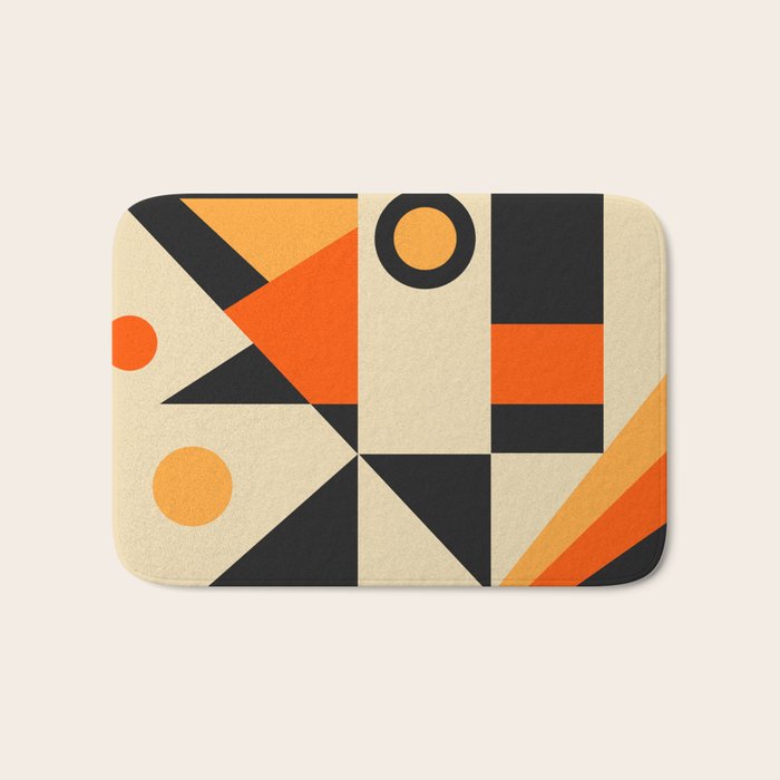 Happy Geometric Abstraction Bath Mat Gallery Image 1