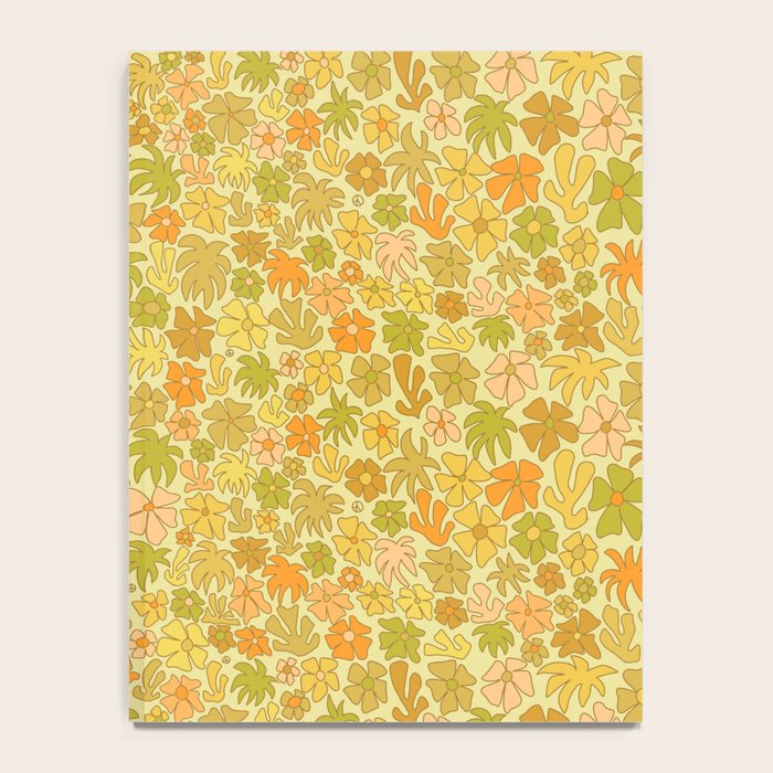 tropical flower power retro 70s pattern by surfy birdy  Notebook Gallery Image 4