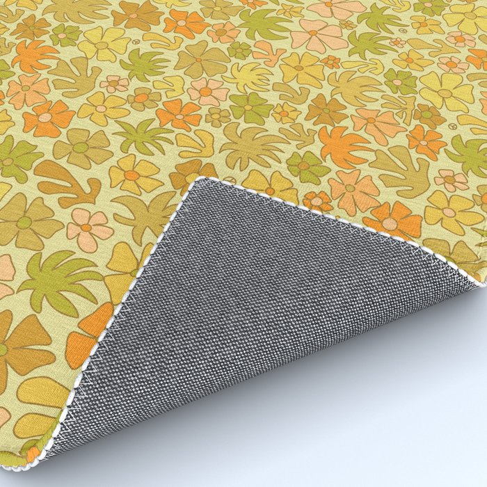 tropical flower power retro 70s pattern by surfy birdy  Rug Gallery Image 4