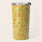 tropical flower power retro 70s pattern by surfy birdy  Travel Mug Gallery Image 2