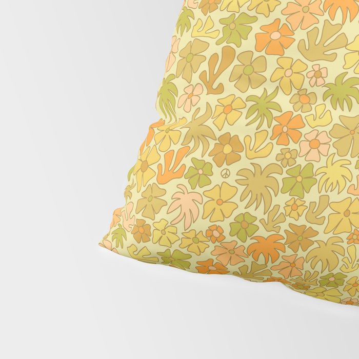 tropical flower power retro 70s pattern by surfy birdy  Pillow Sham Gallery Image 4