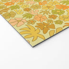 tropical flower power retro 70s pattern by surfy birdy  Welcome Mat Gallery Image 2