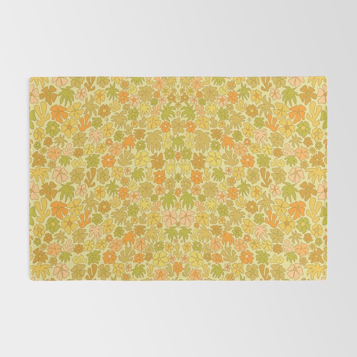 tropical flower power retro 70s pattern by surfy birdy  Rug Gallery Image 2