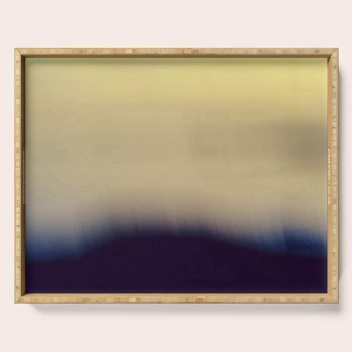 Aurora Borealis 1 - abstract long exposure photography nature landscape Serving Tray Gallery Image 1