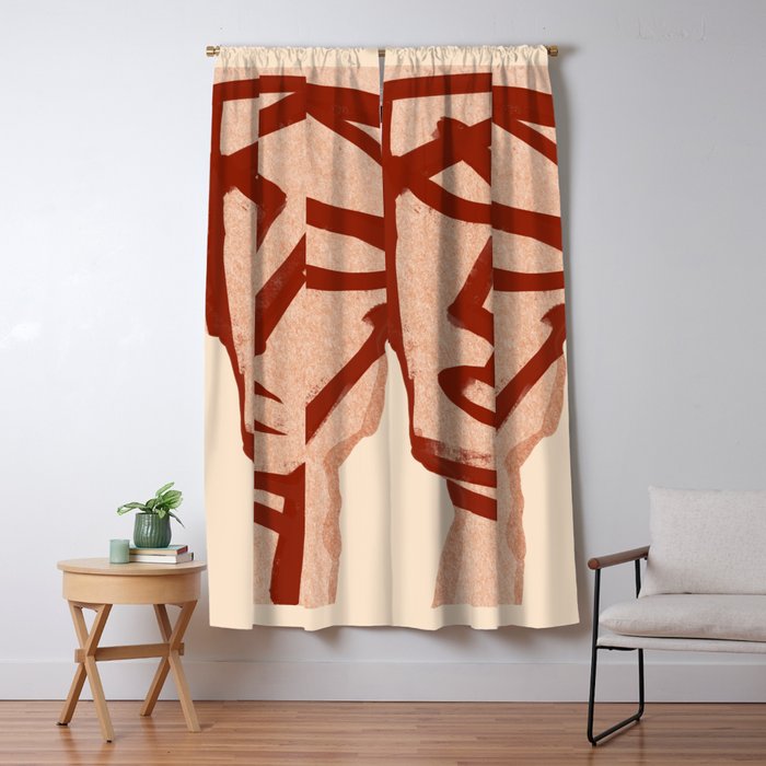 Abstract Face 91 Window Curtain Gallery Image 5