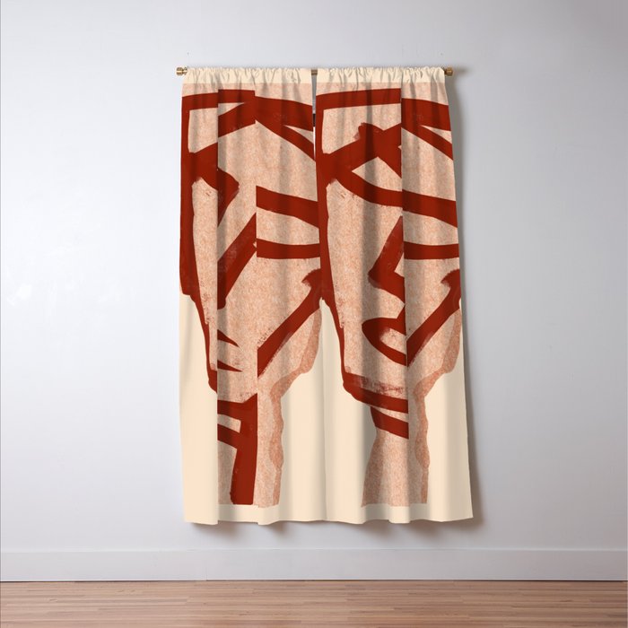 Abstract Face 91 Window Curtain Gallery Image 3